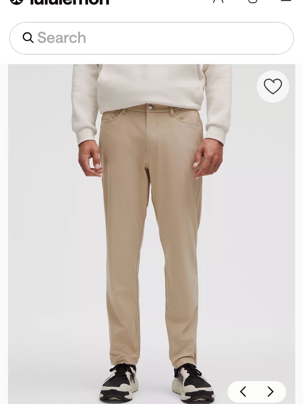 lululemon athletica ABC 5 Pocket Chinos - Beige/Tan 42x32